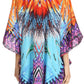 Sakkas Tallulah Wide Circle Blouse V Neck Top With Tassle Ties And Rhinestones