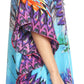 Sakkas Tallulah Wide Circle Blouse V Neck Top With Tassle Ties And Rhinestones