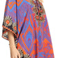 Sakkas Tallulah Wide Circle Blouse V Neck Top With Tassle Ties And Rhinestones