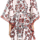 Sakkas Tallulah Wide Circle Blouse V Neck Top With Tassle Ties And Rhinestones