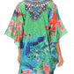 Sakkas Tallulah Wide Circle Blouse V Neck Top With Tassle Ties And Rhinestones