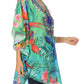 Sakkas Tallulah Wide Circle Blouse V Neck Top With Tassle Ties And Rhinestones