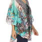 Sakkas Tallulah Wide Circle Blouse V Neck Top With Tassle Ties And Rhinestones