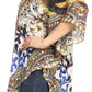 Sakkas Tallulah Wide Circle Blouse V Neck Top With Tassle Ties And Rhinestones