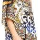 Sakkas Tallulah Wide Circle Blouse V Neck Top With Tassle Ties And Rhinestones