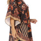 Sakkas Tallulah Wide Circle Blouse V Neck Top With Tassle Ties And Rhinestones