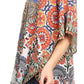 Sakkas Tallulah Wide Circle Blouse V Neck Top With Tassle Ties And Rhinestones