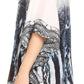 Sakkas Tallulah Wide Circle Blouse V Neck Top With Tassle Ties And Rhinestones
