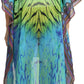 Sakkas Zeke Hi Low V-Neck Caftan Dress Printed Top Cover / Up
