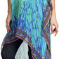 Sakkas Zeke Hi Low V-Neck Caftan Dress Printed Top Cover / Up