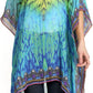 Sakkas Zeke Hi Low V-Neck Caftan Dress Printed Top Cover / Up