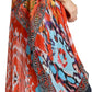 Sakkas Zeke Hi Low V-Neck Caftan Dress Printed Top Cover / Up