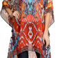 Sakkas Zeke Hi Low V-Neck Caftan Dress Printed Top Cover / Up