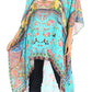Sakkas Zeke Hi Low V-Neck Caftan Dress Printed Top Cover / Up