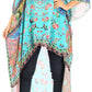 Sakkas Zeke Hi Low V-Neck Caftan Dress Printed Top Cover / Up
