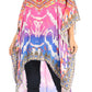 Sakkas Zeke Hi Low V-Neck Caftan Dress Printed Top Cover / Up