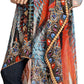 Sakkas Zeke Hi Low V-Neck Caftan Dress Printed Top Cover / Up