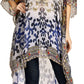 Sakkas Zeke Hi Low V-Neck Caftan Dress Printed Top Cover / Up