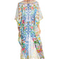 Sakkas Zeke Hi Low V-Neck Caftan Dress Printed Top Cover / Up