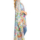Sakkas Zeke Hi Low V-Neck Caftan Dress Printed Top Cover / Up