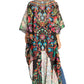 Sakkas Zeke Hi Low V-Neck Caftan Dress Printed Top Cover / Up