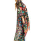 Sakkas Zeke Hi Low V-Neck Caftan Dress Printed Top Cover / Up