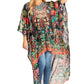 Sakkas Zeke Hi Low V-Neck Caftan Dress Printed Top Cover / Up