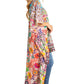 Sakkas Zeke Hi Low V-Neck Caftan Dress Printed Top Cover / Up