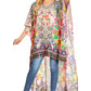 Sakkas Zeke Hi Low V-Neck Caftan Dress Printed Top Cover / Up
