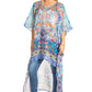 Sakkas Zeke Hi Low V-Neck Caftan Dress Printed Top Cover / Up