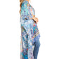 Sakkas Zeke Hi Low V-Neck Caftan Dress Printed Top Cover / Up