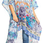 Sakkas Zeke Hi Low V-Neck Caftan Dress Printed Top Cover / Up