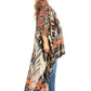 Sakkas Zeke Hi Low V-Neck Caftan Dress Printed Top Cover / Up