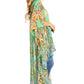 Sakkas Zeke Hi Low V-Neck Caftan Dress Printed Top Cover / Up