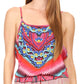 Sakkas Sade Colorful Sleeveless Short Romper with Pockets and Rhinestones