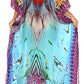 Sakkas Anahi Flowy Design V Neck Long Caftan Dress / Cover Up With Rhinestone