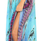 Sakkas Anahi Flowy Design V Neck Long Caftan Dress / Cover Up With Rhinestone