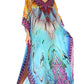 Sakkas Anahi Flowy Design V Neck Long Caftan Dress / Cover Up With Rhinestone