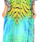 Sakkas Anahi Flowy Design V Neck Long Caftan Dress / Cover Up With Rhinestone