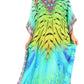Sakkas Anahi Flowy Design V Neck Long Caftan Dress / Cover Up With Rhinestone