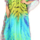 Sakkas Anahi Flowy Design V Neck Long Caftan Dress / Cover Up With Rhinestone