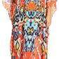 Sakkas Anahi Flowy Design V Neck Long Caftan Dress / Cover Up With Rhinestone