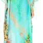 Sakkas Anahi Flowy Design V Neck Long Caftan Dress / Cover Up With Rhinestone