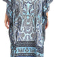 Sakkas Anahi Flowy Design V Neck Long Caftan Dress / Cover Up With Rhinestone