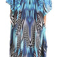 Sakkas Anahi Flowy Design V Neck Long Caftan Dress / Cover Up With Rhinestone