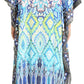 Sakkas Anahi Flowy Design V Neck Long Caftan Dress / Cover Up With Rhinestone