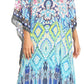Sakkas Anahi Flowy Design V Neck Long Caftan Dress / Cover Up With Rhinestone