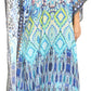 Sakkas Anahi Flowy Design V Neck Long Caftan Dress / Cover Up With Rhinestone