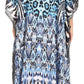 Sakkas Anahi Flowy Design V Neck Long Caftan Dress / Cover Up With Rhinestone