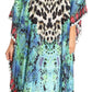 Sakkas Anahi Flowy Design V Neck Long Caftan Dress / Cover Up With Rhinestone